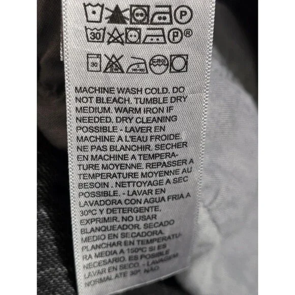 Levi’s Premium Ribcage Straight Ankle Jeans Washed Black Gray Button Fly - Sz 30 - Picture 14 of 15